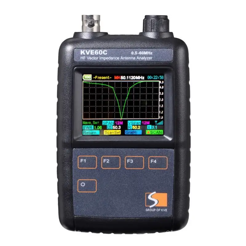 Коротковолновый антенный анализатор KVE60C 0 5 60 МГц HF векторный импедансный с 3 ВЧ