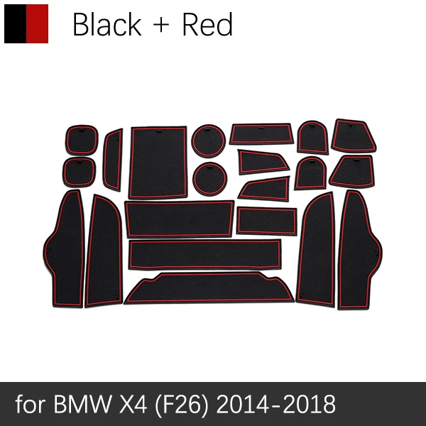 Противоскользящий резиновый коврик для BMW X4 F26~ 21 шт. аксессуары наклейки коврик для телефона - Название цвета: Красный