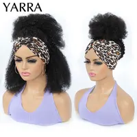 YARRA – perruque brésilienne Remy 100% naturelle, cheveux crépus bouclés, bandeau, densité 180%, entièrement faite à la Machine, pour femmes noires 6