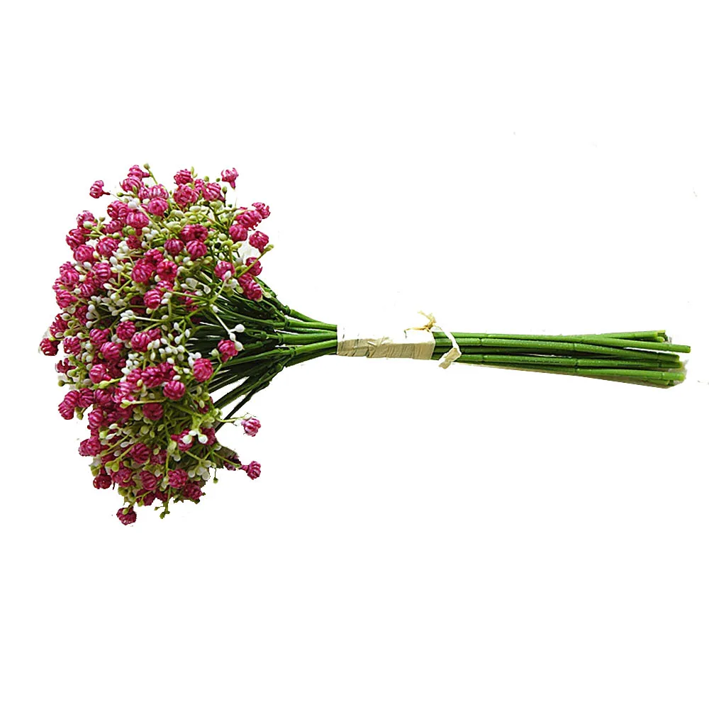 12 шт./компл. для малышей, искусственные цветы, поддельные Gypsophila DIY цветочный букет для свадьбы дома и сада вечерние украшения 4