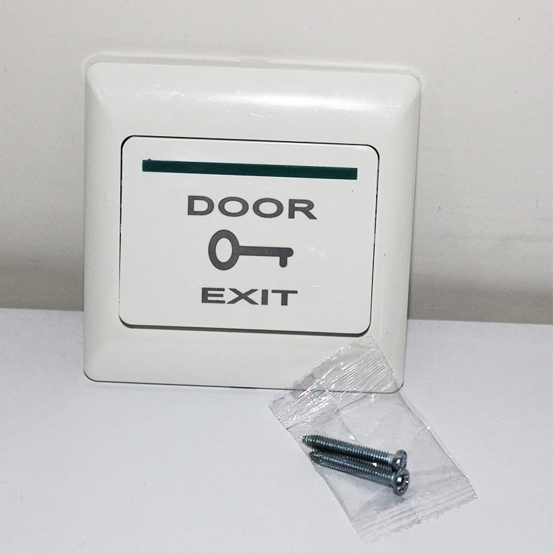 KPIOCCOK Door Exit Button Wireless Release Button Switch Access Control System Automatic Reset Type 86 Normally Open Door Button