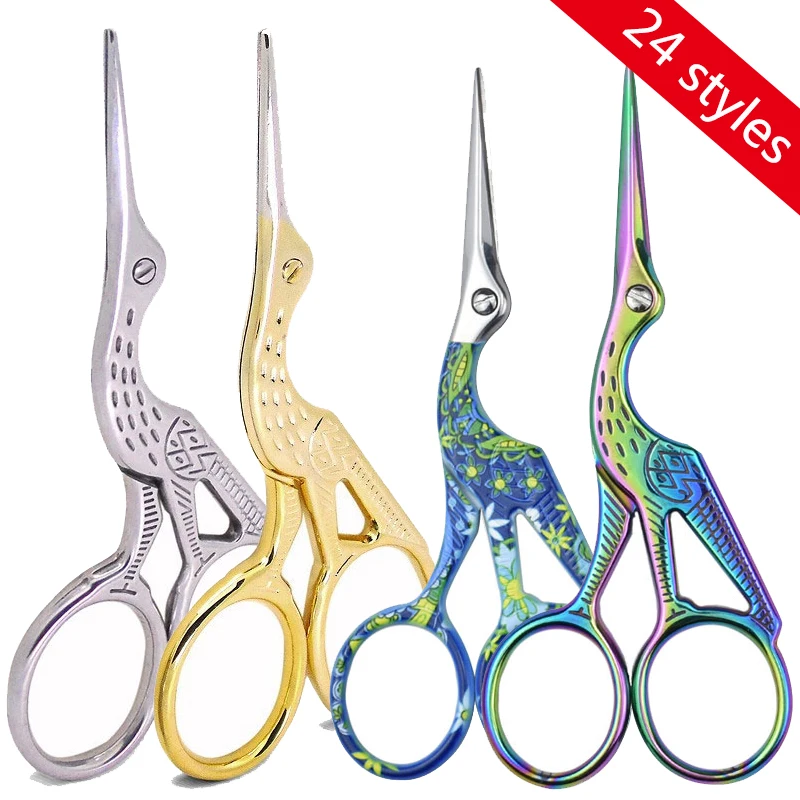 

24 Styles Looen Stainless Steel Scissors Cross Stitch Embroidery Sewing Tools Costura Scissors Handcraft DIY Tool Accessories