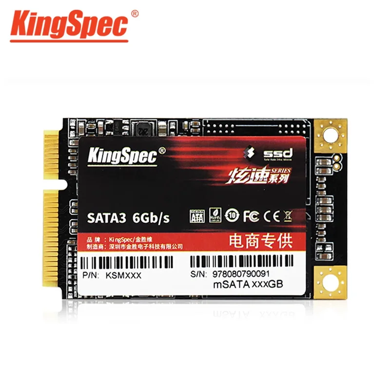 KingSpec mSATA SSD твердотельный диск ssd SATA III 128 ГБ 120 жесткий внутреннее хранилище для