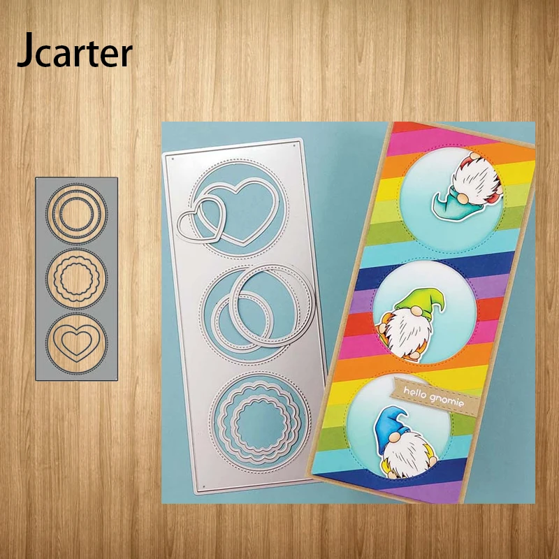 

Rectangle Circle Heart New Design Metal Cutting Dies Craft Stencil Diy Scrapbooking Handmade Card Make Shape Album Decor Model