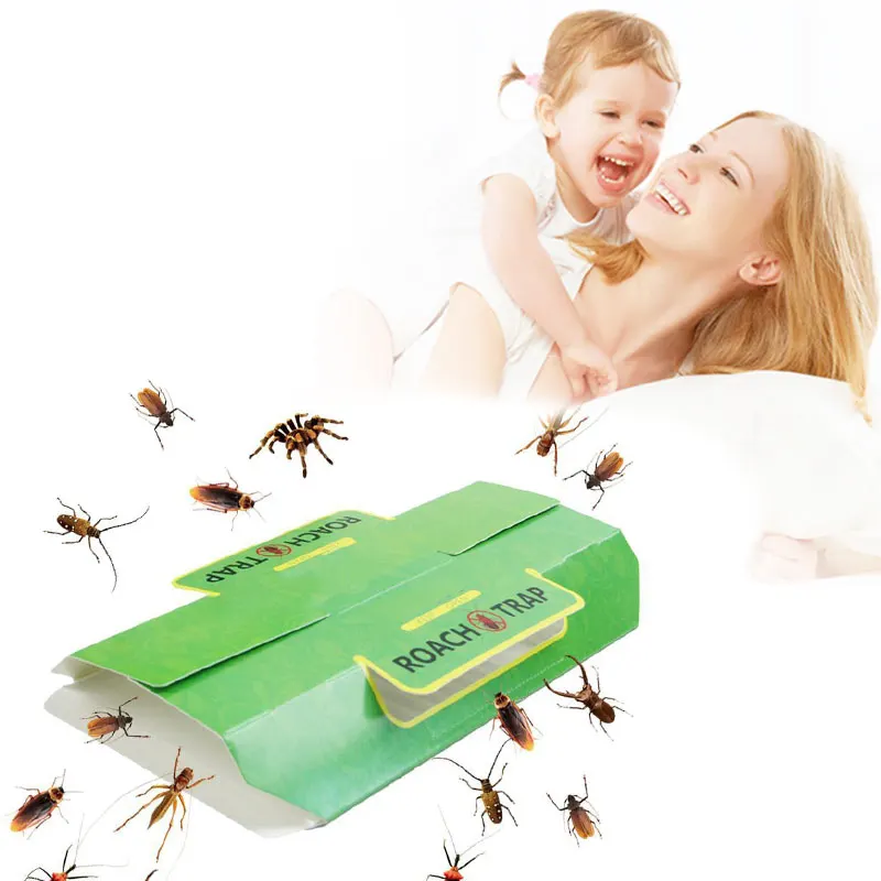 

Indoor Cockroach Kill Board Sticky Non Toxic Kitchen Roach Pest Trap Bait HYD88