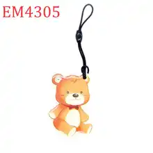 125khz ID Rewritable Keyfob Blank Card Writable Waterproof Cartoon EM4305 Token Tag Keychain Access Control Card Fast Shipping 1