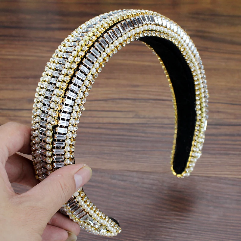 Women's Baroque Crystal Rhinestone Headband - Padded Hairband, Crown Accessory 9 thumbnail image