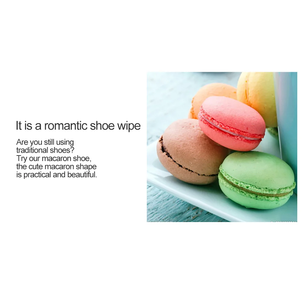 Portable Creative Travel Sponge Brush Candy Color Mini Macarons Double-Sided Shaped Shoes Cleaning Tool Home Clean Brush