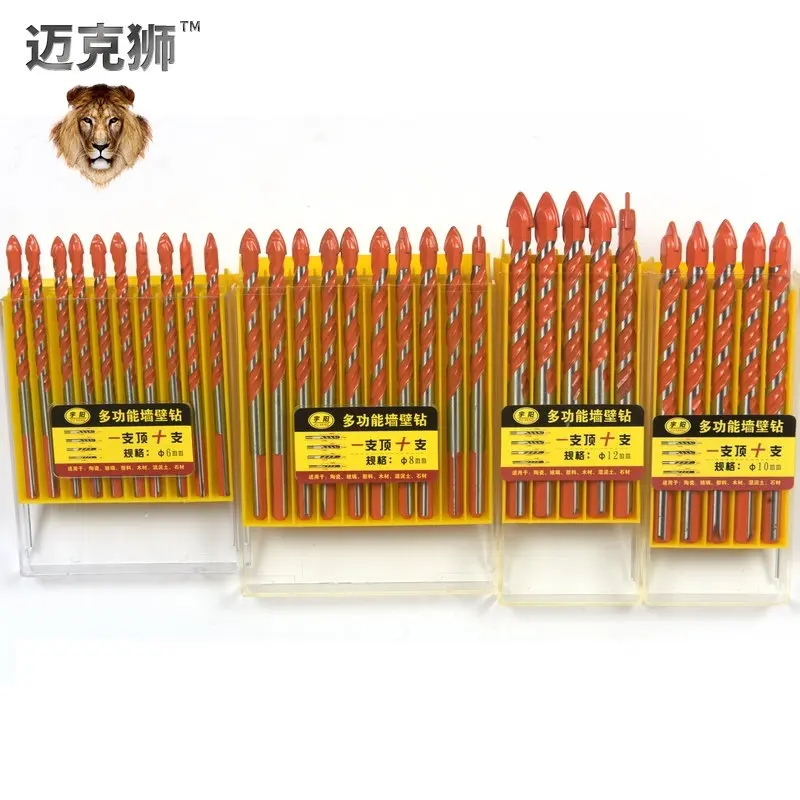

Multi-functional Ceramic Drill Bit Hard Alloy Twist Drill Wall Drill Algam Tapper Triangular Handle Carpentry Drill