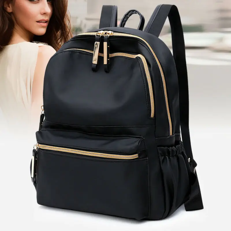 

Women 2019 Ladies Fashion Black Shoulder Bag Rucksack Waterproof PU Leather Pack Travel Bag