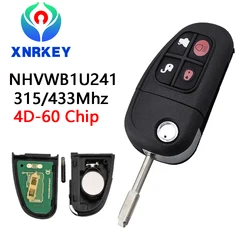 XNRKEY – clé télécommande à 4 boutons, 315/433Mhz, avec puce 4D60, pour Jaguar S X Type XJ XJR XJ8 XK XF, 1999 – 2002 
