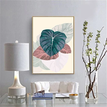 

Green Leaf 3 Paintings By Numbers DIY Pictures Oil Coloring By Numbers Set Gift Drawing By Numbers Canvas Decor New Arrivals