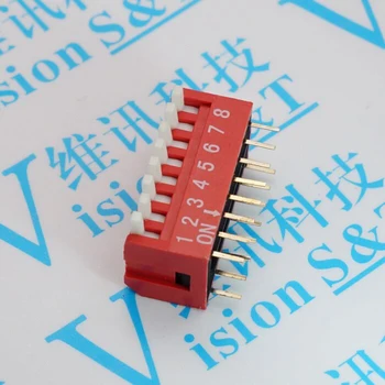

2.54MM 8-bit dial code switch 8PIN side dial key type side dial switch 2.54-8P