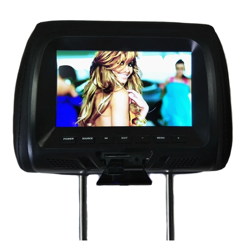 Автомобильный Универсальный 7 дюймов Tft светодиодный Экран автомобиля Mp5 плеер сзади цифровой Дисплей Поддержка Av/Usb/Sd Вход/Fm/Динамик-бла