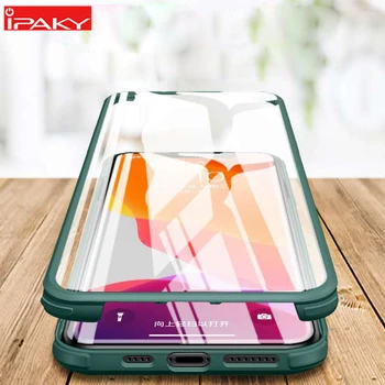 

IPAKY for iPhone 11 Case Luxury 360 Full Body Case for iPhone 11 Pro Silicone Tempered Glass Case for iPhone 11 Pro Max
