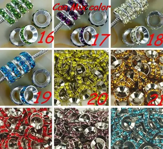 

Посеребренные мужские горячие продажи разделитель Шарм колеса Бусины Подходят Европейский браслет горный хрусталь свободные бусины Круглый Кристалл шамбалла