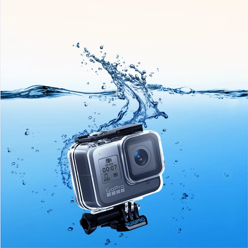 60 м подводный водонепроницаемый чехол для GoPro Hero 8 защитный чехол Корпус черный объектив камеры 60 м аксессуары для дайвинга и плавания