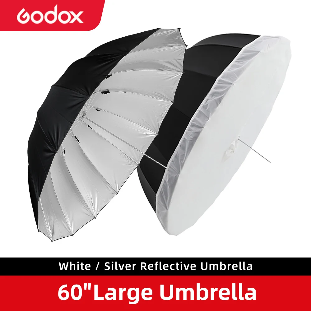 Godox 60 дюймов 150 см черный белый цвет или серебряный отражающий зонтик студия