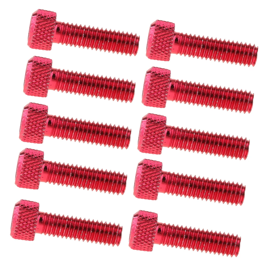 10pcs Hex Socket Cap Head Screw Bolt Aluminum Alloy Red M6 X 20mm 10pcs Hex Socket Cap Head Screw Bolt Aluminum Alloy Red M6 X 20mm