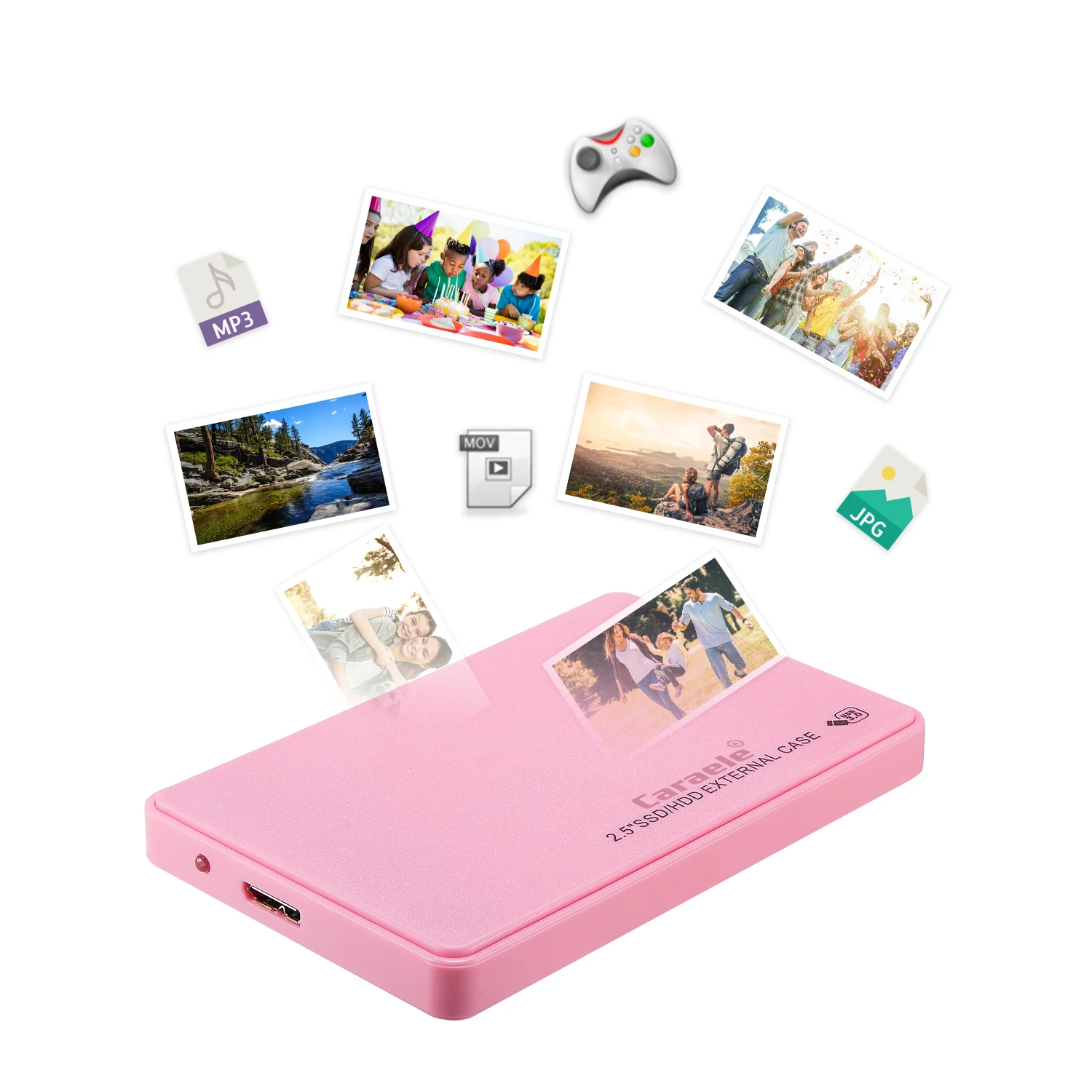 2.5'' External Hard Disk With USB 3.0 Data Line Internal Storage 500GB/1TB/2TB For For Windows 10 8 7 System Macc OS X 10.9 Etc