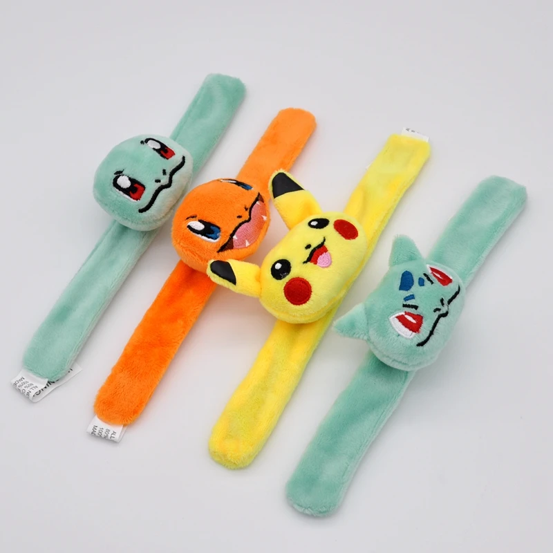 POKEMON toys cute plush dolls Pikachu Squirtle Charmander Bulbasaur action pkm figures wristband for child Christmas gifts 21CM