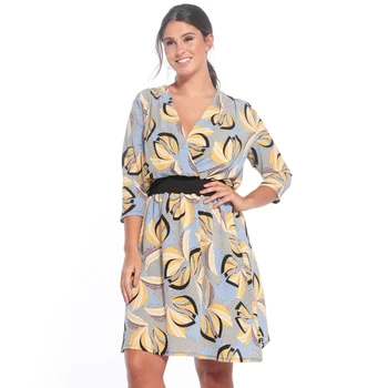 

Vestido escote en v cruzado mujer - 035018