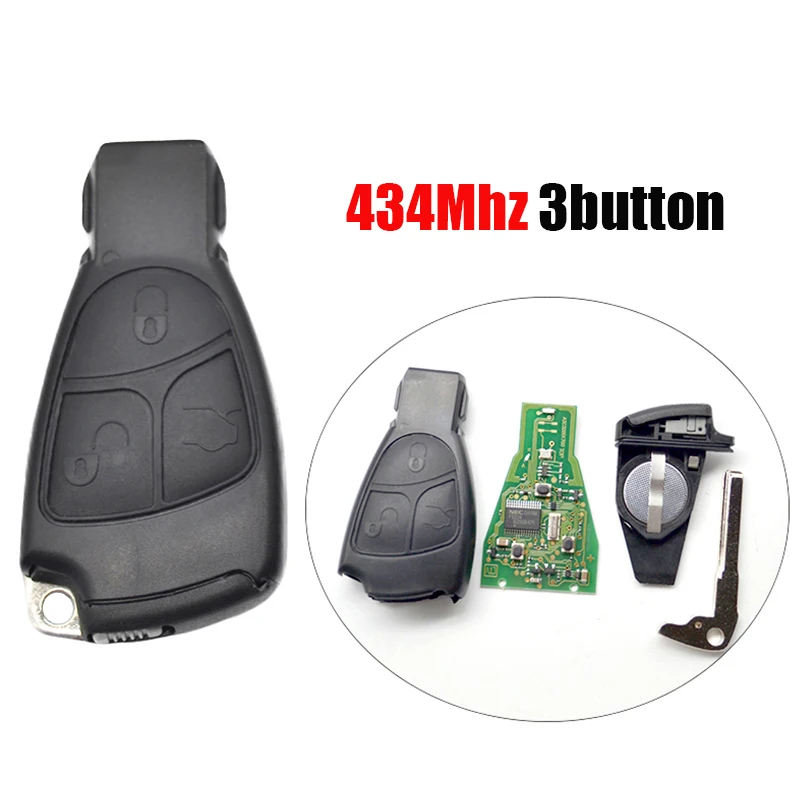 ME013 Смарт БЕСКЛЮЧЕВОЙ вход 3 кнопки для Mercedes Benz B C E ML S CLK CL 433 Мгц дистанционный ключ автомобиля