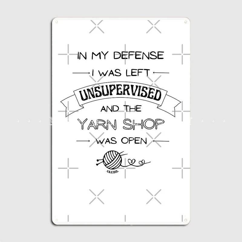 

Unsupervised At The Yarn Shop Akebii Metal Plaque Poster Cinema Living Room Party Vintage Wall Plaque Tin Sign Posters