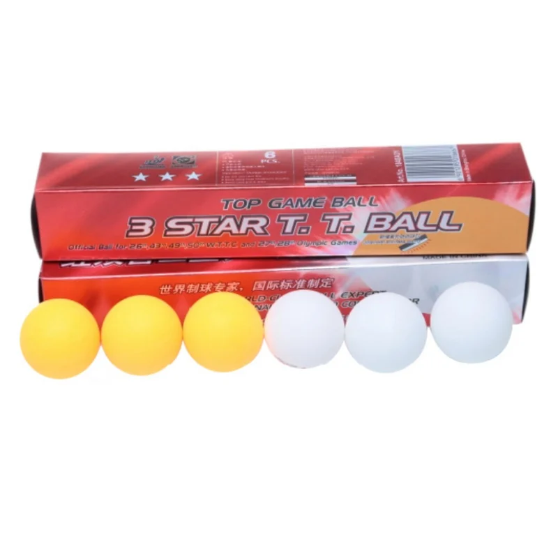 6 шт./коробки профессиональные 3 звезды DHS белые мячи для пинг-понга 2,8 г Вес мячи для настольного тенниса высокое качество Новое поступление