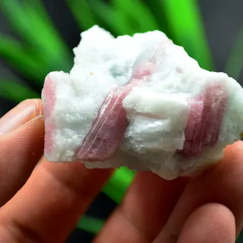 

Red Tourmaline Original Stone, Natural White Crystal and Red Tourmaline Coexist, Watermelon Tourmaline Tourmaline Treatment High