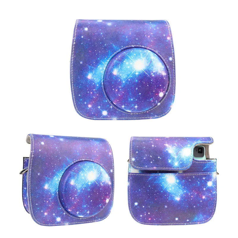 star camera case Чехол для Камеры Fujifilm Instax Mini 9 8 и чехол для аксессуаров для хранения пленки Instax Mini, фотографий, объективов, фильтров, изготовлен из искусственной кожи - Цвет: star camera case