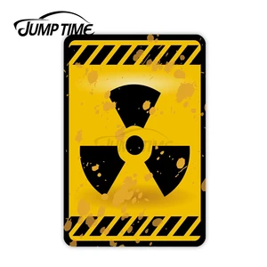 Image 1 - Jump Time ملصقات سيارة من الفينيل المقاوم للماء ، ملصقات التحذير النووي المشع ، ممتص الصدمات ، ملحقات السيارة ، 13 × 6.2 سنتيمتر