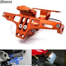 Универсальный CNC алюминиевый мотоцикл регулируемый угол номерной знак кронштейн для kawasaki suzuki honda yamaha KTM Ducati BMW Triumph