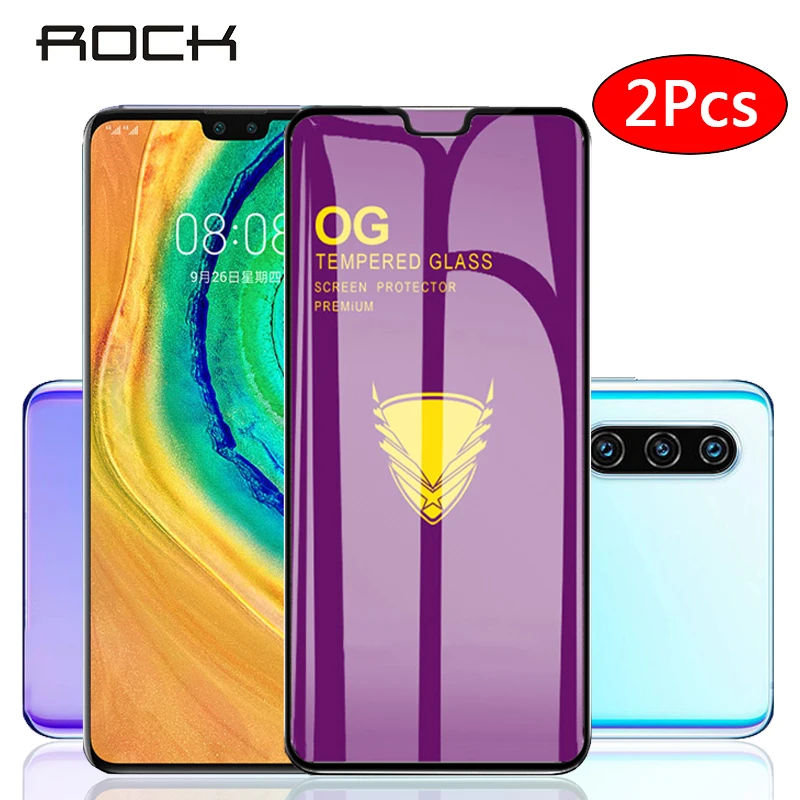 

Rock 2pcs Tempered Glass Screen Protector Full Cover Z Film For Huawei P30 P20 Lite P Smart Plus For Huawei Mate 30 20 Lite