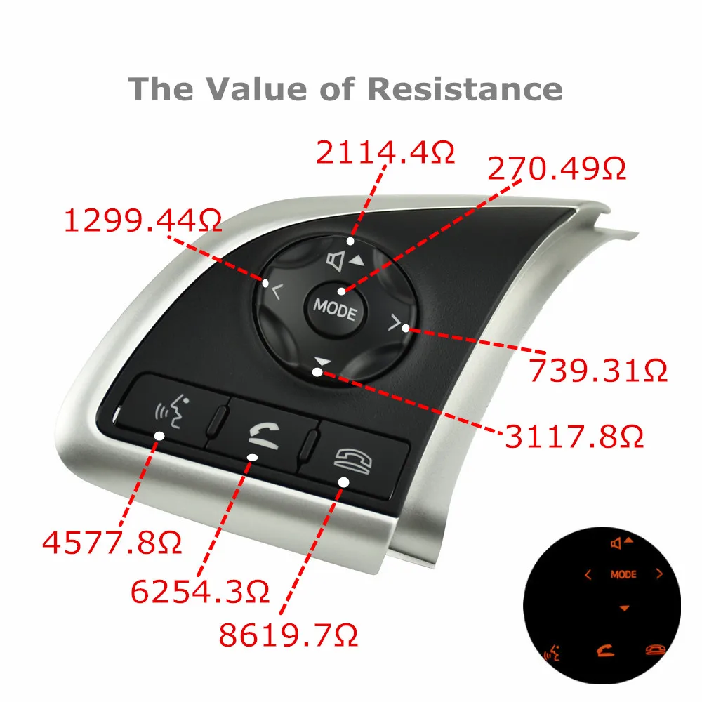Авто-Стайлинг кнопки для Mitsubishi ASX- Многофункциональный Автомобильный руль круиз аудио управление переключатели