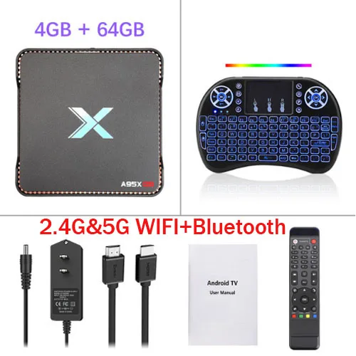 4GB 64GBI8B ТВ приставка A95X MAX 4G 64GB Android 8,1 ТВ приставка Запись видео 2,4/5,0G WiFi Bluetooth 4,2 1000M 2T 2R медиаплеер x96 tv android приставка - Цвет: 4GB 64GBI8B
