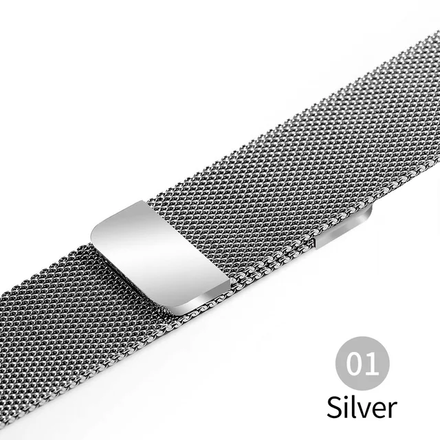Stainless Steel Milanese Strap For Apple Watch 6 Se Band 44mm 40mm 42mm 38mm Smartwatch iWatch Series 345 Bracelet Magnetic Loop 1 Silver