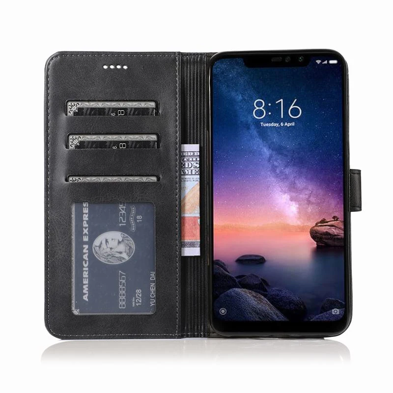 Чехол-подставка для Xiaomi Redmi 6A, чехол, роскошный Магнитный Флип-кошелек, винтажная кожаная сумка для телефона, чехол для Xiomi Redmi 6 A Redmi6A