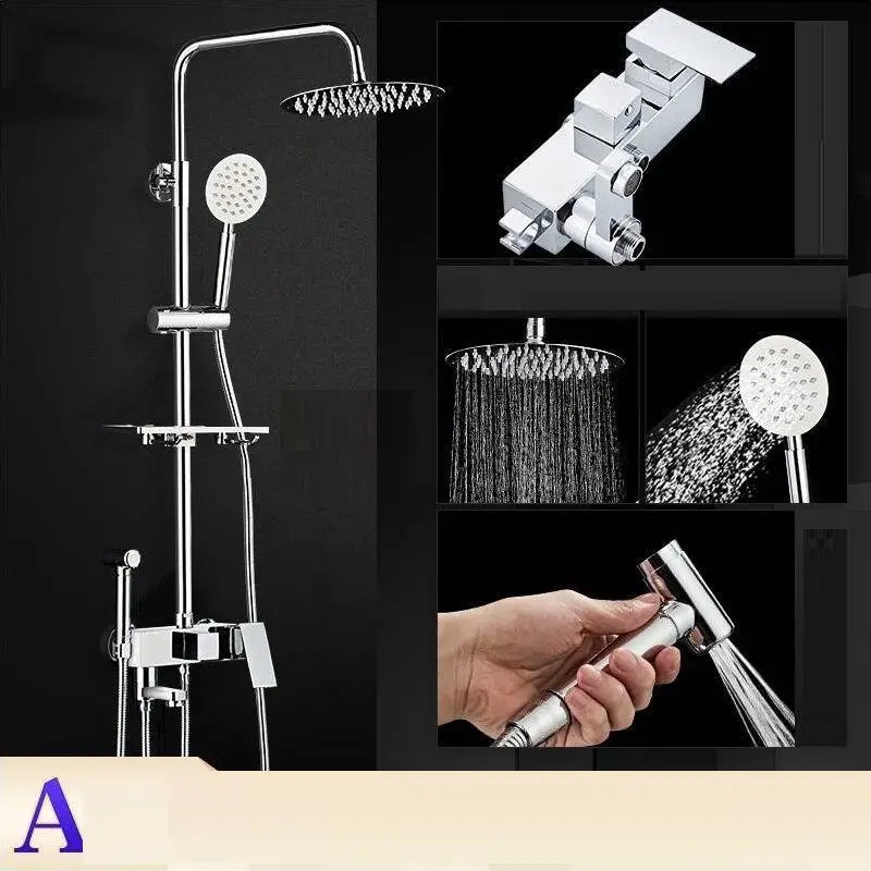 MODEL R Piscina Salle Bain Doccia Duschset Torneira Lavabo Conjunto De Regadera Do Banheiro Ducha Chuveiro Douche Душевая система для ванной комнаты - Цвет: MODEL R