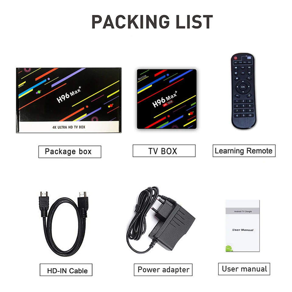 H96 MAX Plus RK3328 Smart Android tv Box 4K медиаплеер USB 3,0 BT 4,0 H96MAX 2,4G/5,8G Wifi 100M медиаплеер Android 9,0 BOX