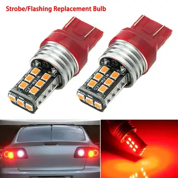 

2x Flash Strobe Car Led Light 15 Smd 3030 Brake Tail Signal Stop Back-Up Bulb Lights Car Turn Signal Brake light bulb