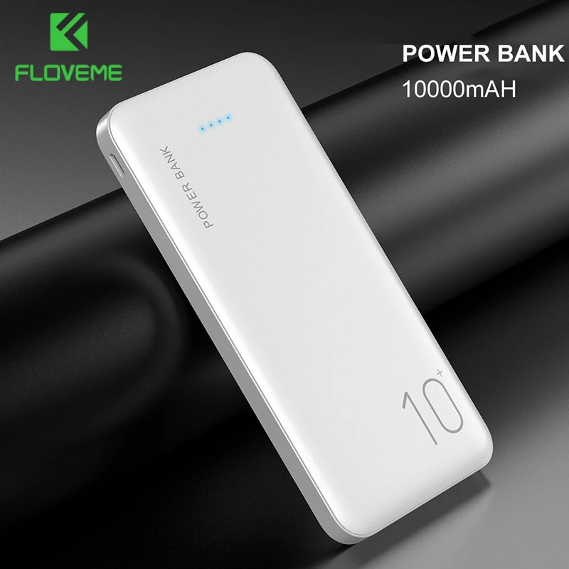 FLOVEME-Batería portátil de 10000mAh para móvil, Cargador de batería portátil de 10000 mAh
