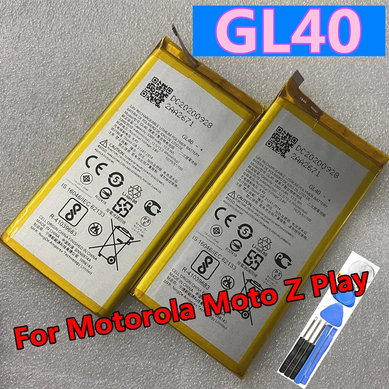 Новый оригинальный аккумулятор GL40 3510 мАч для Motorola Moto Z Play Droid XT1635 XT1635-01 XT1635-02 XT1635-03