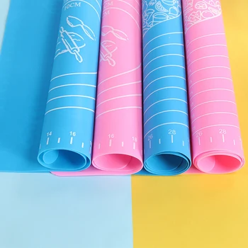 

Make Patisserie Pizza Cake Rolling Pad Silica Gel Non-Stick Baking Tool Oven Pad Kneading Dough Mat Pad Kitchen Accessories