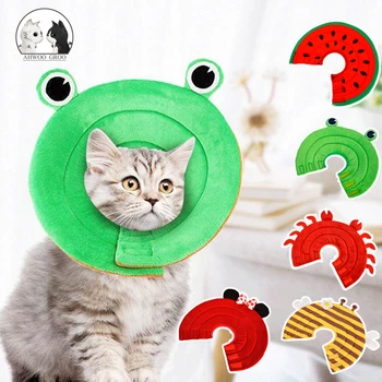 

Fun Cartoon Dog Cat Protection Cover Wound Healing Cone Protective Prevent breakaway Pet Medical Collar Smart Cone Prevent Bite