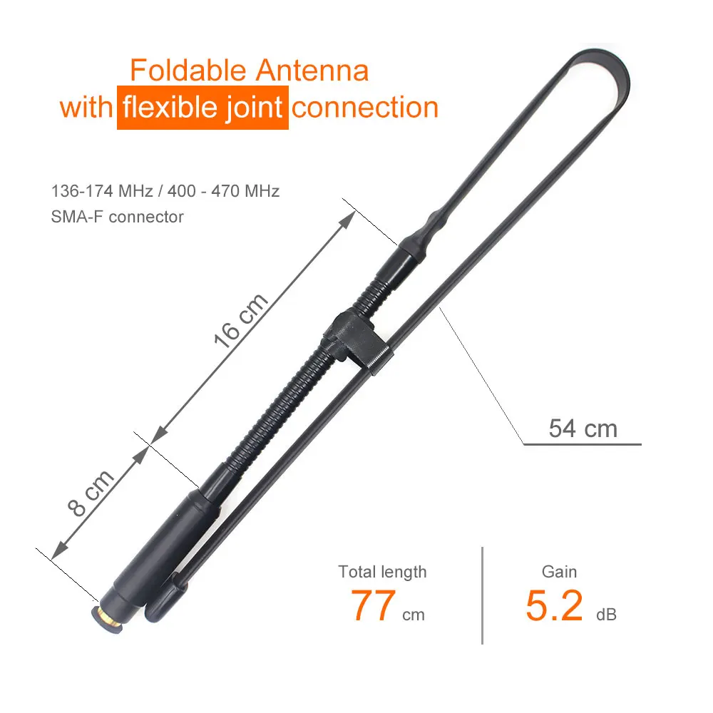 144/430mhz Foldable High Gain Cs Tactical Antenna Sma-Female Connector For Walkie Talkie Baofeng Uv-82 Uv-5r Uv5r UV82 Tyt