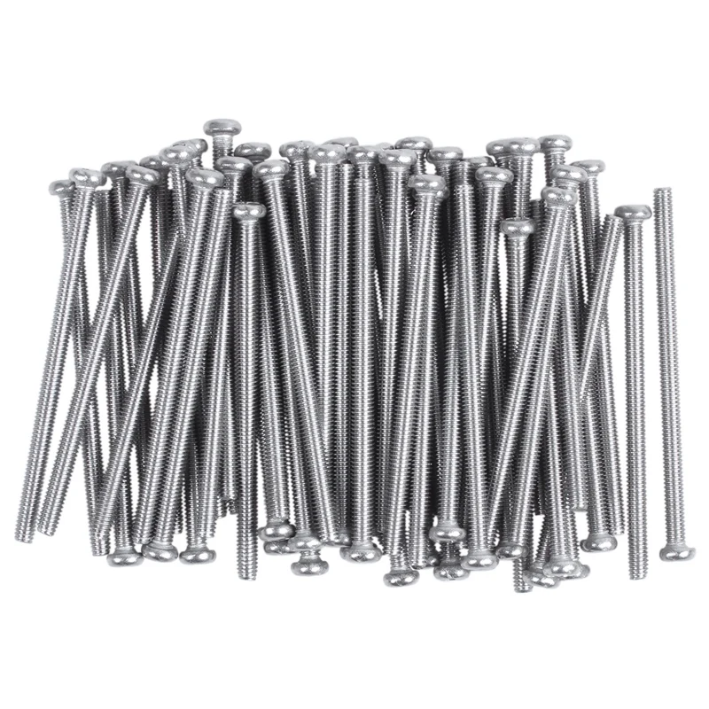 M2.5 x 40mm 304 Stainless Steel Phillips Round Head Screws Bolt 60pcs | Обустройство дома