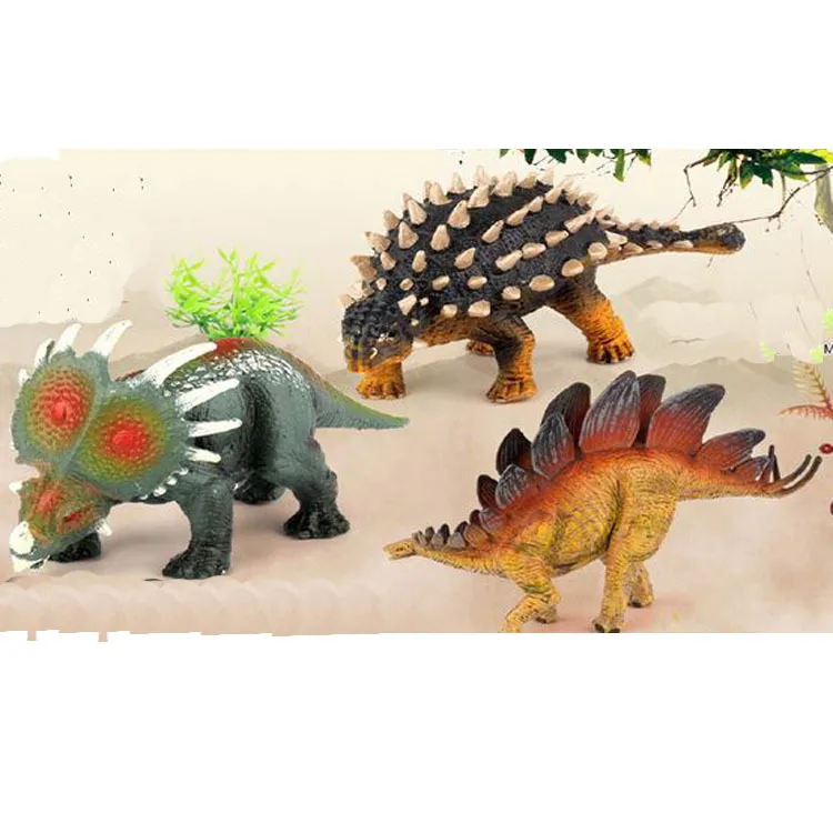 

Children'S Educational Early Childhood Toy Stegosaurus + Manicure Dragon + Styracosaurus Set Dinosaur Model Toy