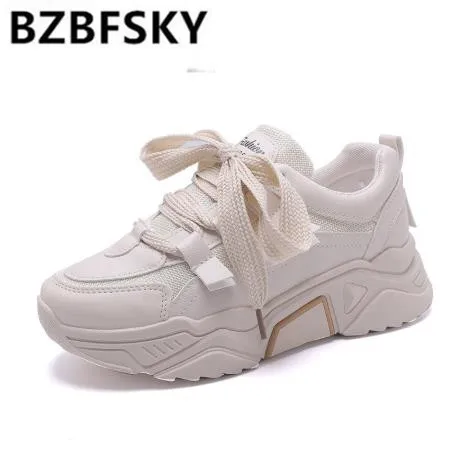

Women Shoes New Arrival Chunky Sneakers Fashion Casual Vulcanize Shoes Flat Platform Height Increase Footwear Femme Krasovki