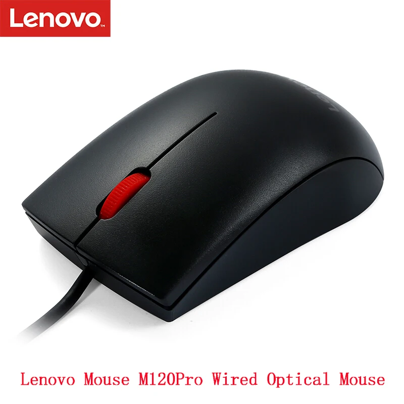 Оригинальная Проводная оптическая мышь Lenovo M120Pro с 1000 точек/дюйм красным